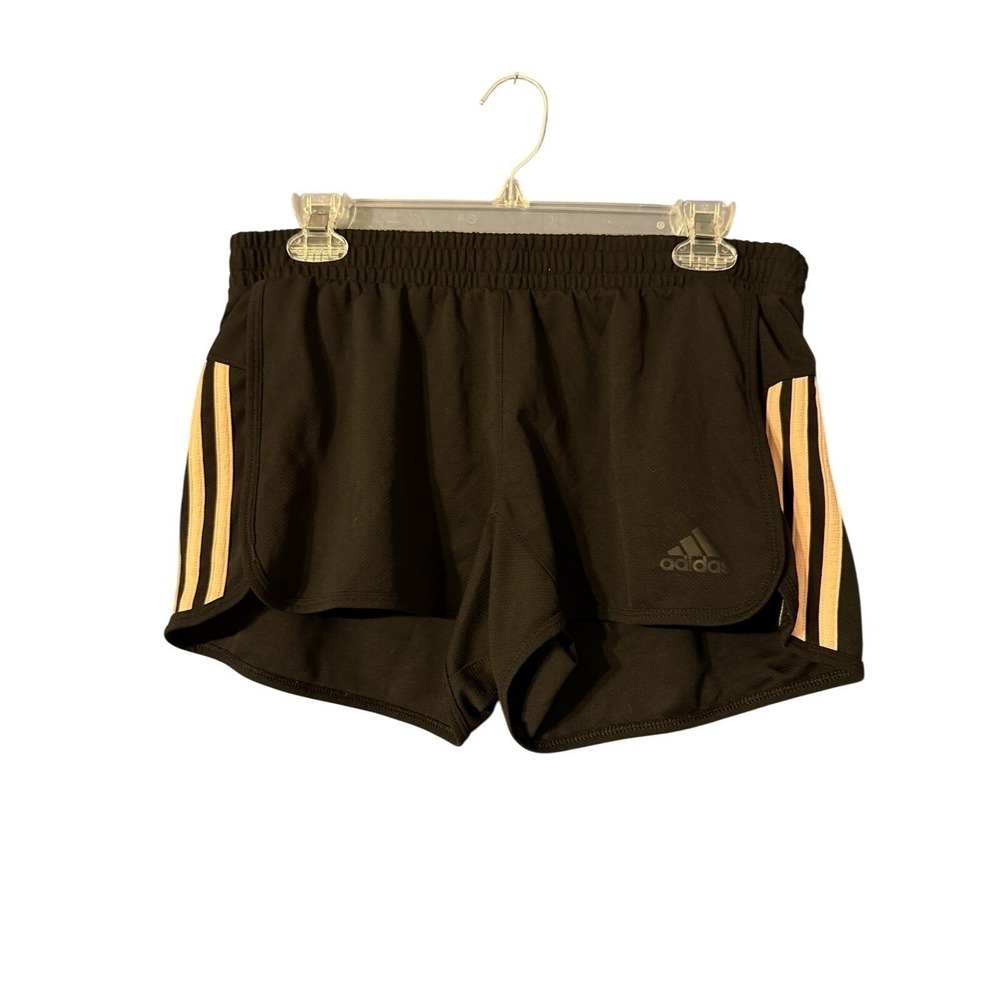 Adidas Climalite Hotpants  Womens M Black Mesh Activewear Elastic Waist Running